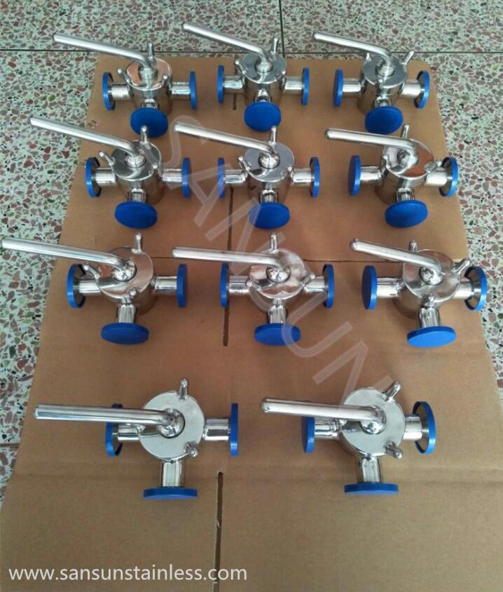 Sanitary Stainless Steel Three Way Plug